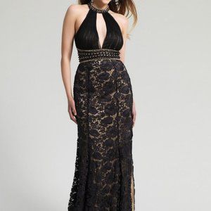 Black Lace Cocktail Dress Dave & Johnny Prom Dress size 8